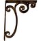 Ekena Millwork Avery Wrought Iron Bracket, (Triple center brace), Antiqued Brass 2"W x 12"D x 15"H BKTM02X12X15TAVABS - alternate 5